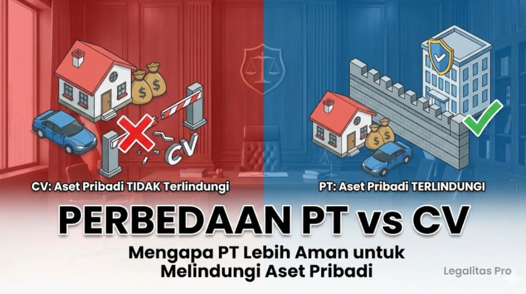 Perbedaan PT dan CV: Mengapa PT Lebih Aman untuk Melindungi Aset Pribadi?