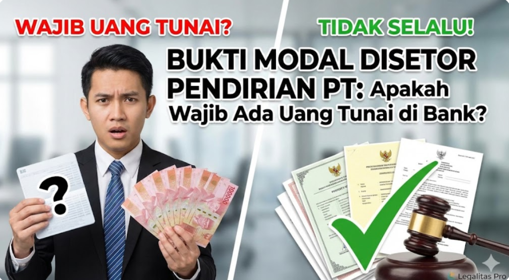 Bukti Modal Disetor Pendirian PT: Apakah Wajib Ada Uang Tunai di Bank?