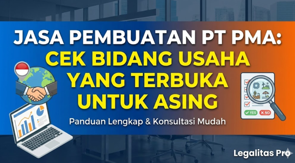 Jasa Pembuatan PT PMA: Cek Bidang Usaha yang Terbuka untuk Asing