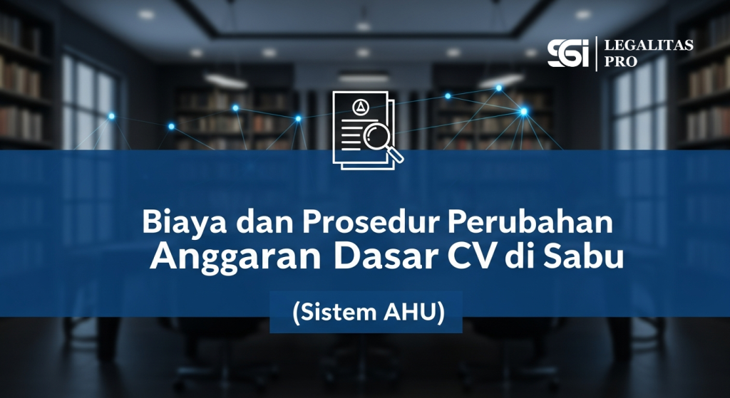 Biaya dan Prosedur Perubahan Anggaran Dasar CV di Sabu (Sistem AHU)