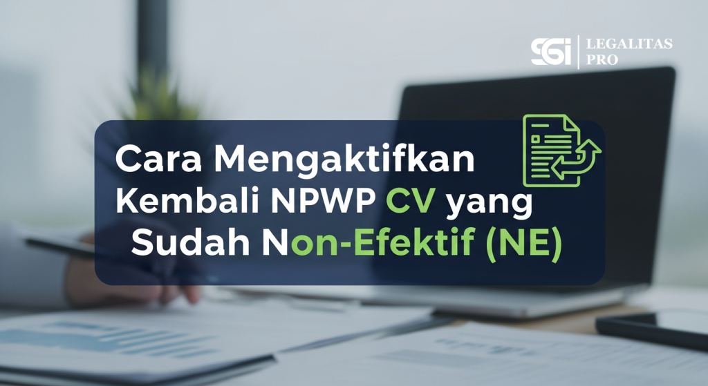 Cara Mengaktifkan Kembali NPWP CV yang Sudah Non-Efektif (NE)